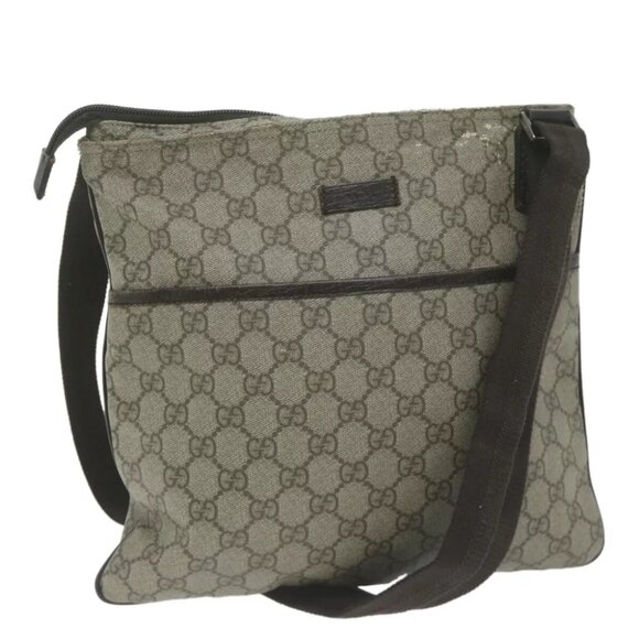 GUCCI GG Supreme Shoulder Bag PVC Beige 141626 Auth am5746 - Picture 1 of 16